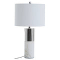 Marble Base Table Lamp with Ivory Shade | Eben