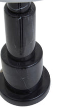 Black Marble Table Lamp with Ivory Shade | Elara