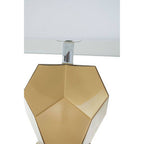 Gold Glass Table Lamp with Chrome Base | Eleri