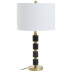 Black Marble and Brushed Gold Table Lamp | Elin