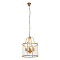 Brass Finish 6 Bulb Pendant Light | Hampstead