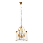 Brass Finish 6 Bulb Pendant Light | Hampstead