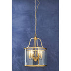 Brass Finish 6 Bulb Pendant Light | Hampstead