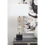 White Fabric Shade Table Lamp | Marmo