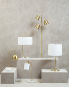 White Fabric Shade Table Lamp | Nadia
