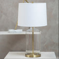 White Fabric Shade Table Lamp | Nadia
