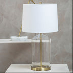 White Fabric Shade Table Lamp | Nadia