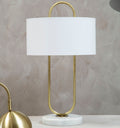 Nolan White Fabric Shade Table Lamp