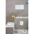 Nolan White Fabric Shade Table Lamp