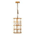 Brass Finish Small Vertical Pendant Light | Karli
