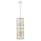 Glass and Chrome Finish Large Vertical Pendant Light | Karli