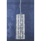 Glass and Chrome Finish Large Vertical Pendant Light | Karli