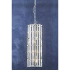 Glass and Chrome Finish Large Vertical Pendant Light | Karli