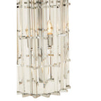 Glass and Chrome Finish Large Vertical Pendant Light | Karli