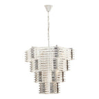 Karli Glass And Chrome Finish Prism Light With Fifteen Bulbs