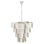 Karli Glass And Chrome Finish Prism Light With Fifteen Bulbs