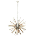 Chrome Finish and Smoked Glass Starburst Pendant Light | Karlo