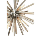 Chrome Finish and Smoked Glass Starburst Pendant Light | Karlo