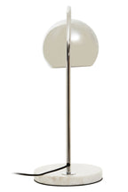 Chrome Finish Table Lamp with White Base | Karter