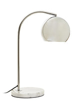 Chrome Finish Table Lamp with White Base | Karter