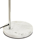 Chrome Finish Table Lamp with White Base | Karter