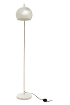Floor Chrome Finish Lamp with White Base | Karter