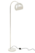 Floor Chrome Finish Lamp with White Base | Karter