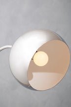 Floor Chrome Finish Lamp with White Base | Karter