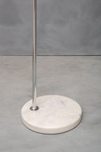 Floor Chrome Finish Lamp with White Base | Karter