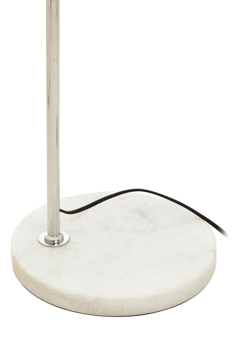 Floor Chrome Finish Lamp with White Base | Karter