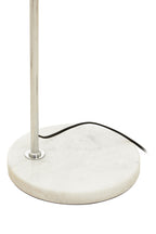 Floor Chrome Finish Lamp with White Base | Karter