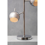 Chrome Finish Table Lamp with Two Lights | Karter