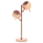 Copper Finish Table Lamp with Two Lights | Karter