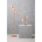 Copper Finish Table Lamp with Two Lights | Karter
