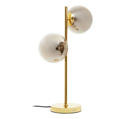 Silver Glass with Gold Finish Table Lamp | Karter