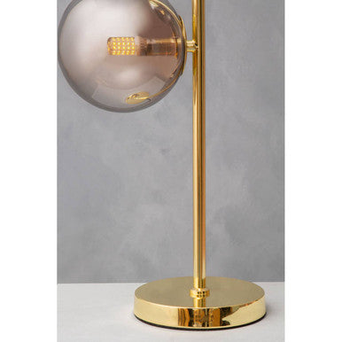 Silver Glass with Gold Finish Table Lamp | Karter
