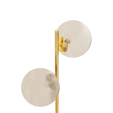 Silver Glass with Gold Finish Table Lamp | Karter