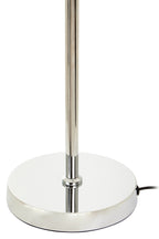 White Glass with Chrome Table Lamp | Karter