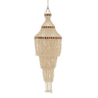 Natural White and Amber Shell Large Pendant Shade | Palu