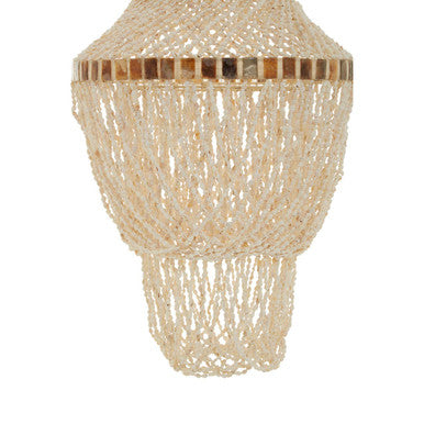 Natural White and Amber Shell Pendant Shade | Palu