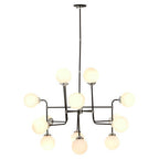 Black Finish 16 Arm Statement Pendant Light | Abira
