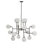 Black Finish 16 Arm Statement Pendant Light | Abira