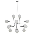 Black Finish 16 Arm Statement Pendant Light | Abira