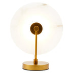 White Marble and Gold Finish Table Lamp | Waldorf