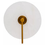 White Marble Wall Light with Gold Accent | Waldorf