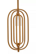 Gold and Frosted Glass Statement Pendant Light | Orbo