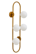 Four Bulb White Glass Wall Light | Abira