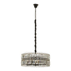 Six Bulb Black Crystal Chandelier | Babylon