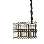 Six Bulb Black Crystal Chandelier | Babylon