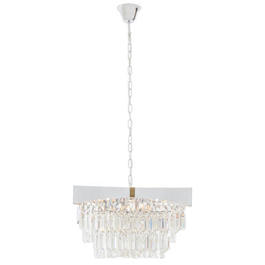 Six Bulb Chrome Chandelier | Babylon